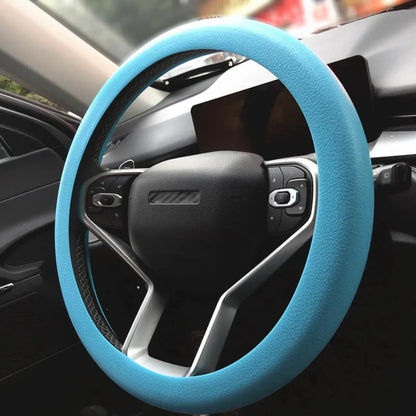 Car Steering Wheel Cover: Universal 13.5 to 15 Inch Silicone Steering Cover Compatible with Most Car Models Fit for Round D Sha