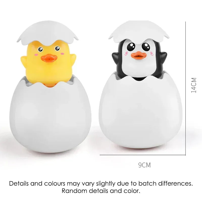 Baby Water Spray Bathing Toys – Duck, Penguin & Egg Set - Urbizia
