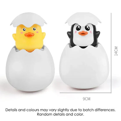 Baby Water Spray Bathing Toys – Duck, Penguin & Egg Set - Urbizia