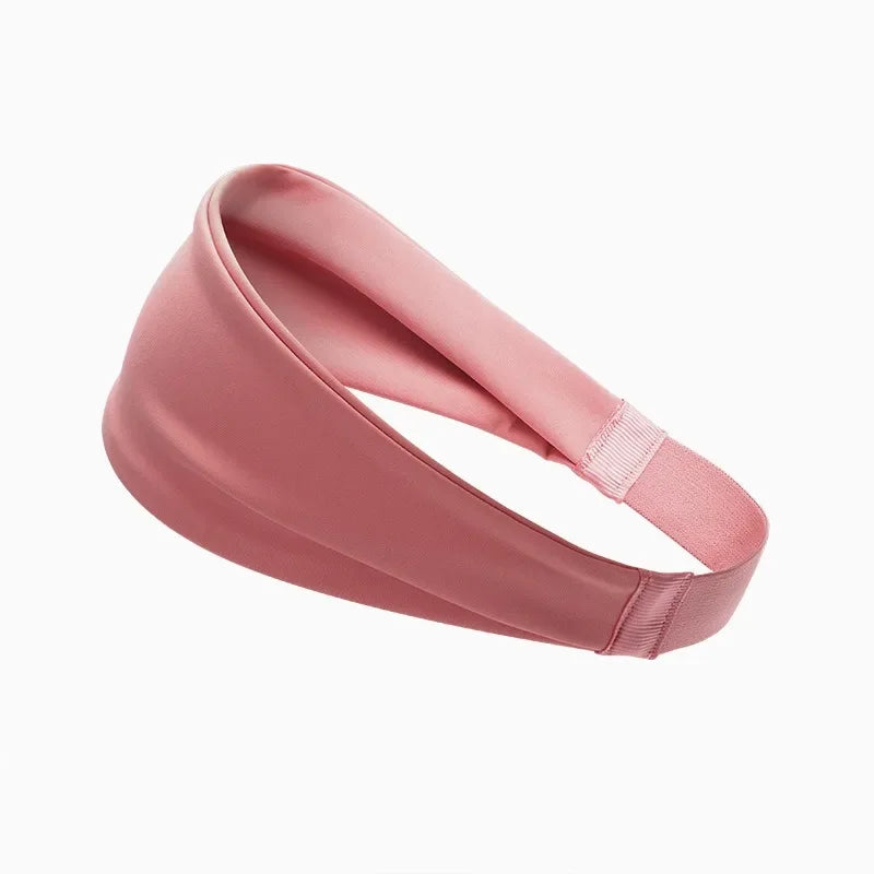 Sports Headband for Men Women Sweat Wicking Stretch Non Slip Hair Band Running Yoga Cycling Basketball Fitness Workouts 5 Colors