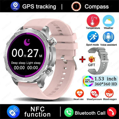 2026 New GPS Smart Watch Men AMOLED Screen Always Show Time Heart Rate IP68 Waterproof Bluetooth Call Sports Fitness Smart Watch - Urbizia