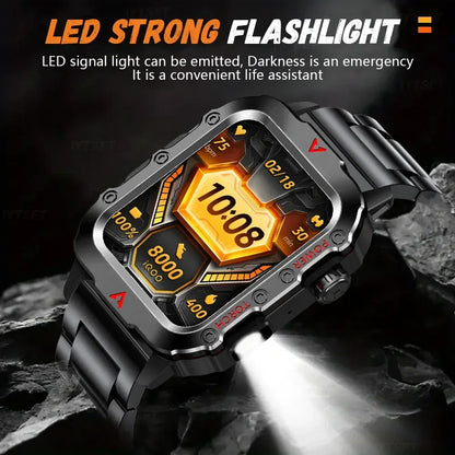 G.L Wear 2025 New Sports Smart Watch Bluetooth Talk LED Flashlight Multi-function Outdoor Sports Smart Watch for Men Women - Urbizia