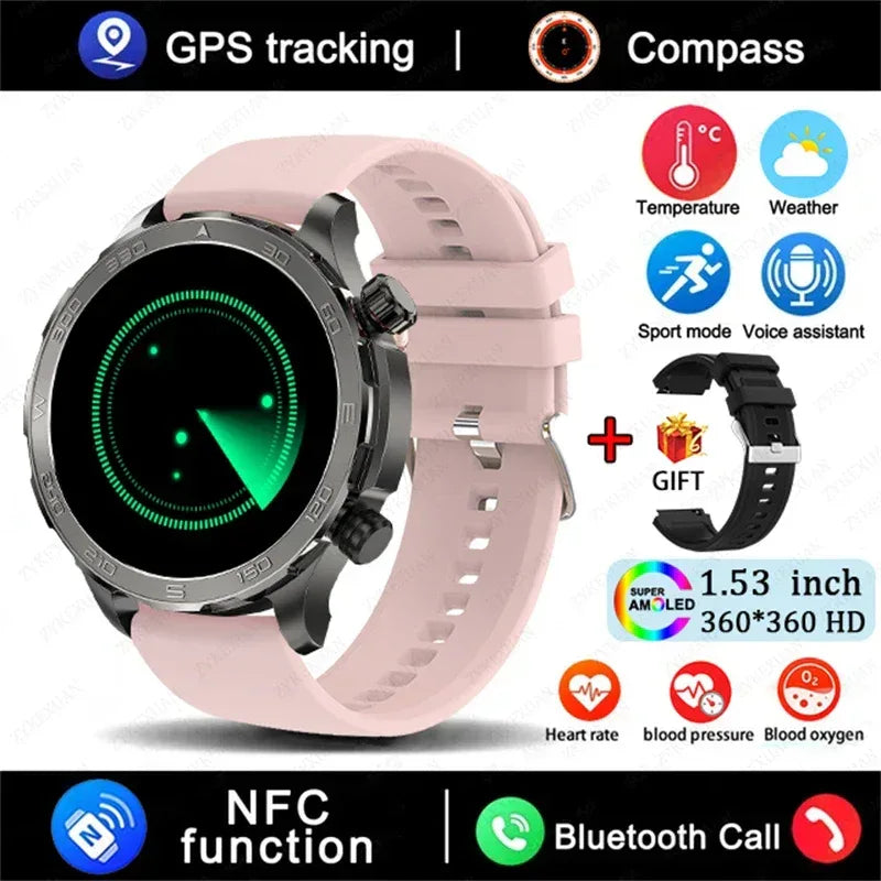 2026 New GPS Smart Watch Men AMOLED Screen Always Show Time Heart Rate IP68 Waterproof Bluetooth Call Sports Fitness Smart Watch - Urbizia