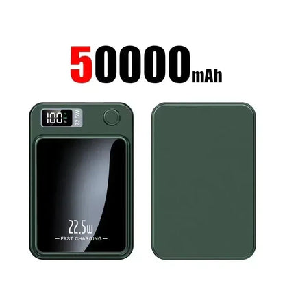 VIVO 500000mAh Magnetic Power Bank PD22.5W Wireless Fast Charging Large Capacity External Battery For iPhone Huawei Samsung