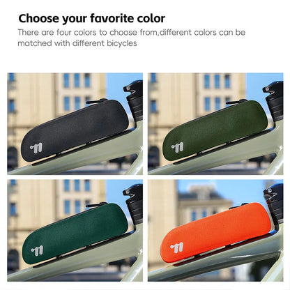 WEST BIKING Bike Top Tube Bag TPU Cycling Front Bag With Screws or Straps Waterproof MTB Road Bike Storage Bag Accessories