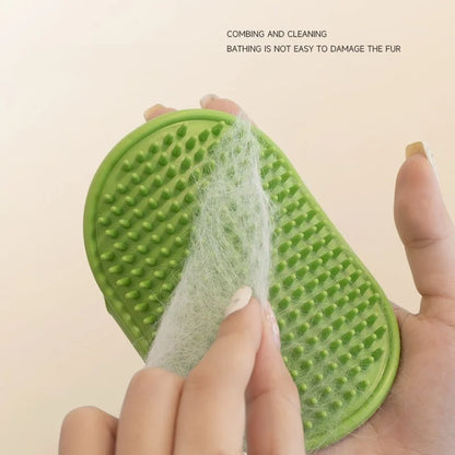 Soft Rubber Pet Bath Brush Comb - Cat Dog Grooming Massage Glove Fur Removal Tool for Cats and Dogs Pet Bathing Supplies