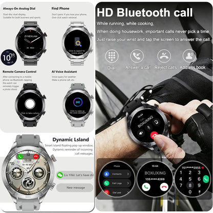 New GPS Track Smart Watch Men AMOLED Screen Outdoor Sports Fitness Heart Rate Compass IP68 Waterproof Bluetooth Call Smart Watch