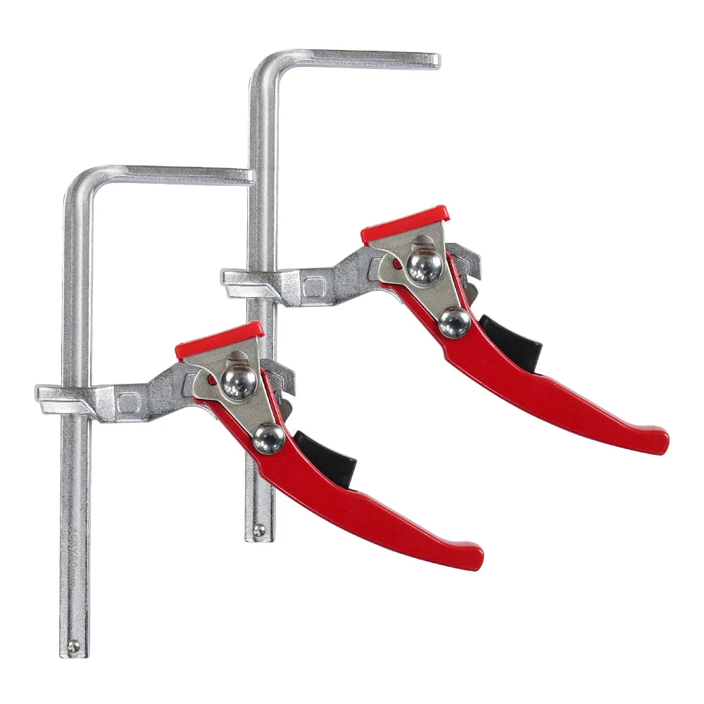 ALLSOME 2pcs Ratcheting Table Clamps, Quick Release Track Saw Clamps, Guide Rail Clamp for MFT Table and Guide Rail System