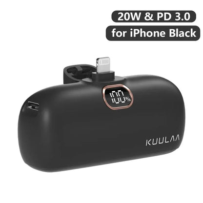 KUULAA 5000mAh Mini Power Bank 20W PD Fast Charging