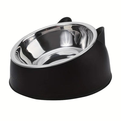 1pc Stainless Steel Food Drinking Feeding Bowls, for Kitten Puppy Cats Dogs Daily Feeding, Durable Non-Slip Pet Feeder Supplies