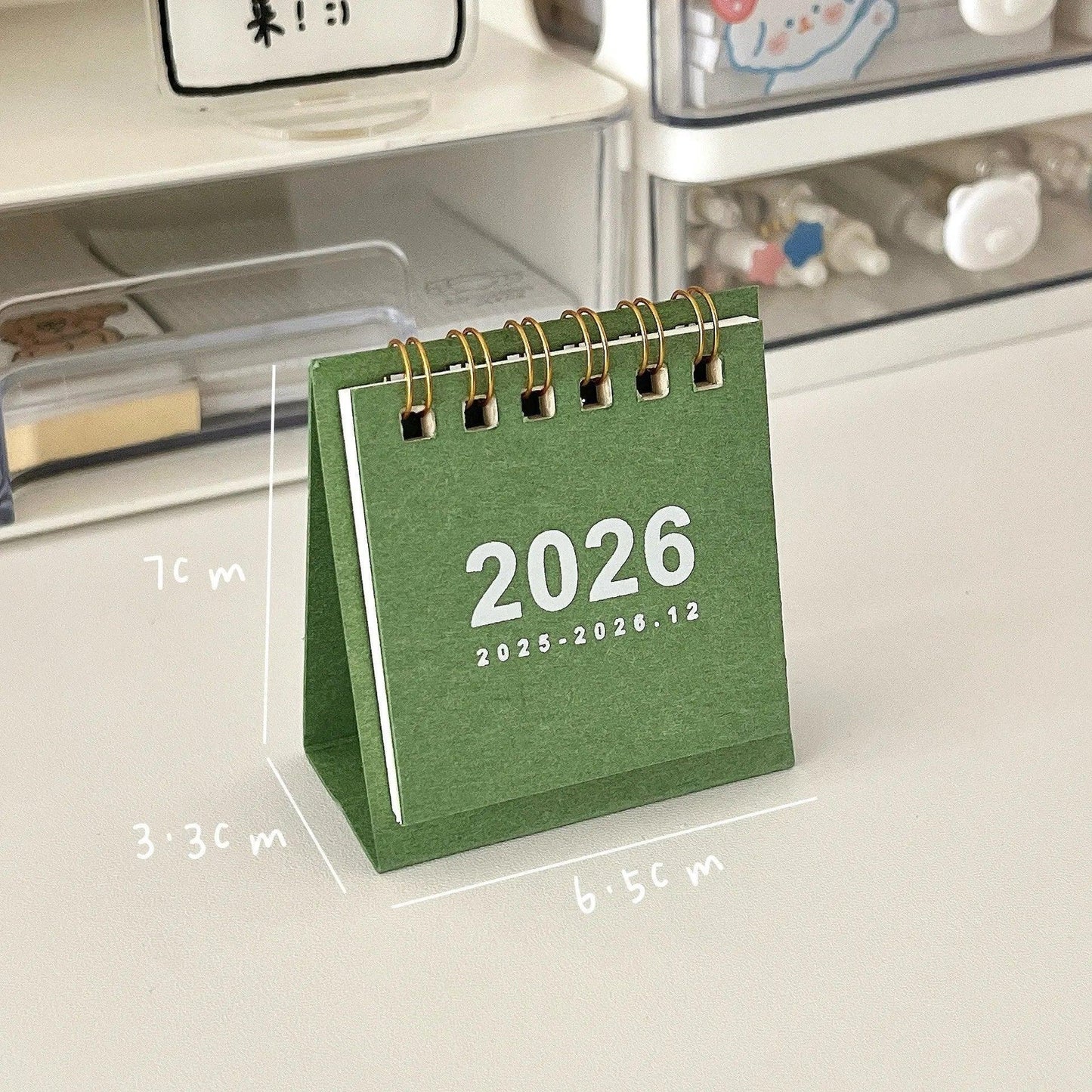 2026 Mini Simple Desk Calendar - Creative Spiral-Bound Calendar for Desktop Decoration & Office Stationery - Urbizia