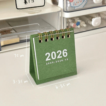 2026 Mini Simple Desk Calendar - Creative Spiral-Bound Calendar for Desktop Decoration & Office Stationery - Urbizia