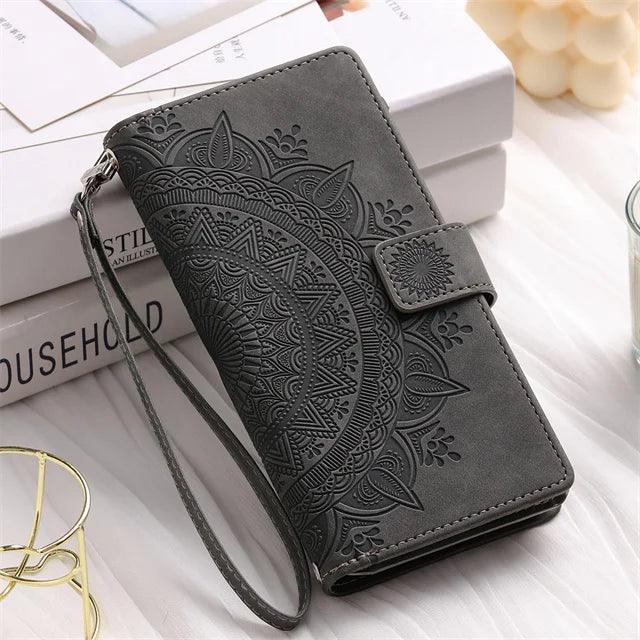 Leather Flip Wallet Case for Samsung Galaxy
