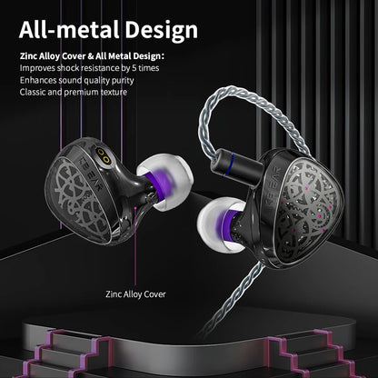 KBEAR Tourbillon-Pro TB-PRO IEM in-Earphone 10mm DD High Resolution TypeC HIFI Wired Earbuds PU+PEEK+DLC Composite Diaphragm