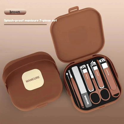 Complete 7 Sets Anti-Splash Protection Tool Nail Clipper Set Hand In Hand With Manicure Clippers Manicure Nail Clippers Manicure
