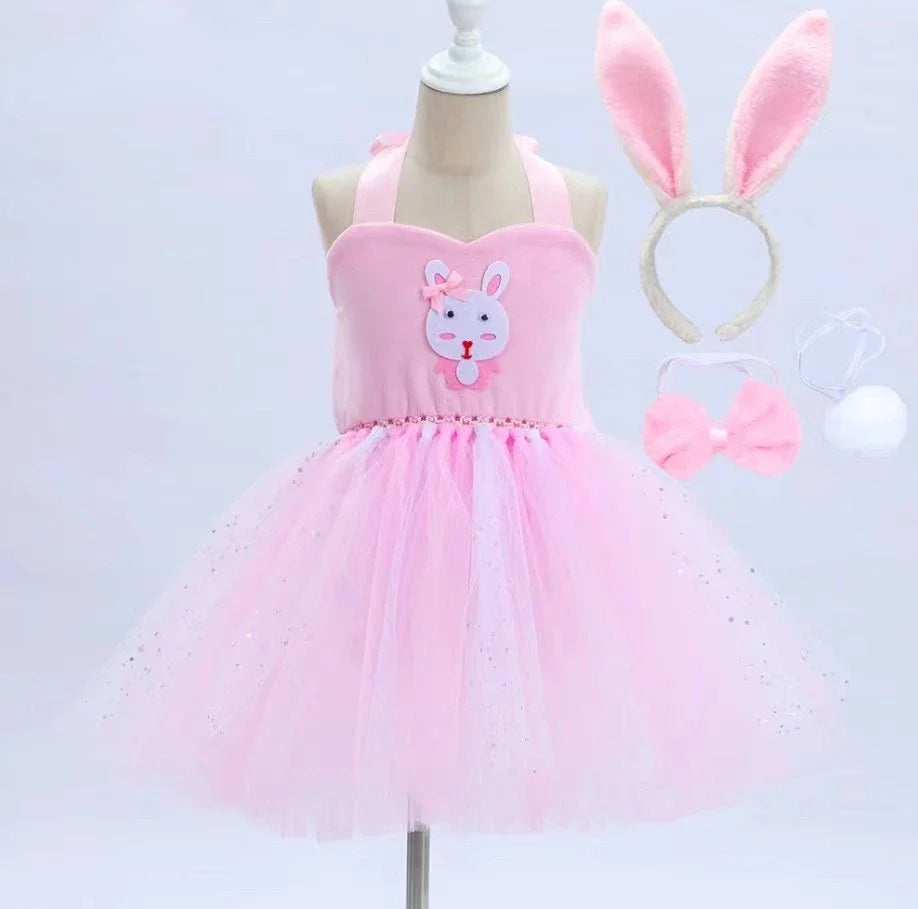 Baby Girls Halloween Animal Cosplay Costume – Forest Theme Tutu Dress for Birthday Party