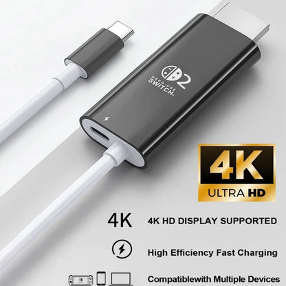 Docking Station for Nintendo Switch 2,4K 60Hz TYPE-C Hub with HDMI and USB-C 3.0 PD100W Charge Perfect for Switch 2/Switch/OLED