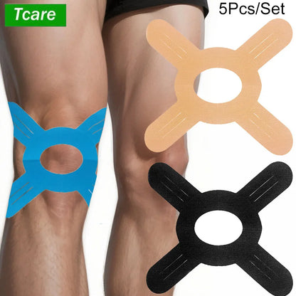 5PCS Kinesiology Tape for Knees, Knee Support Tape, Precut Knee Tape for Knee Stability, Athletic Tape, Kinetic Tapes for Knees