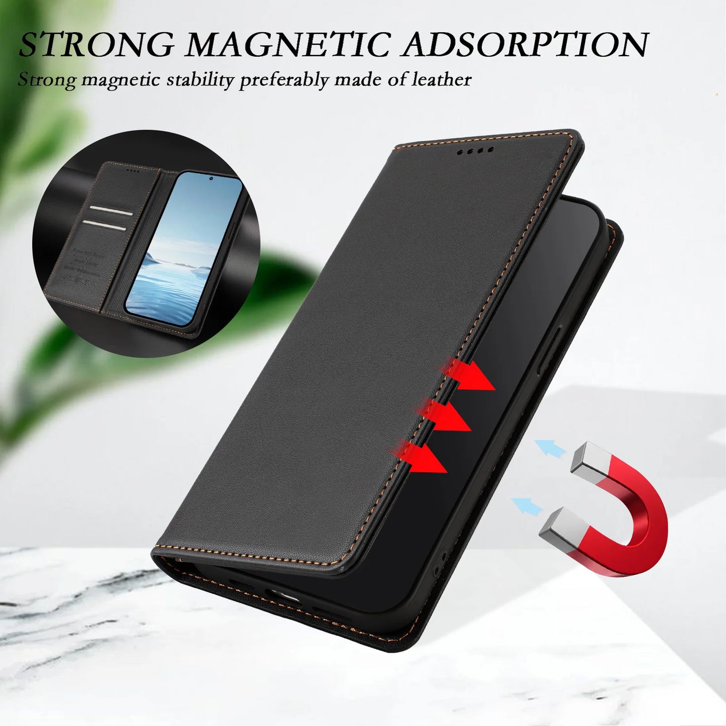 Luxury Magnetic Flip Wallet Leather Case for OPPO Find X9 Pro X9 X8 Pro X8 X7 Ultra X7 X5 Pro X5 Lite X5 X3 Lite Cover