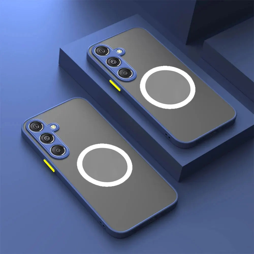 Luxury Matte Magnetic Phone Case for Samsung Galaxy A56 A55 A36 A35 A16 A25 A26 A15 A37 A17 A57 5G A07 4G Magnetic Phone Cover