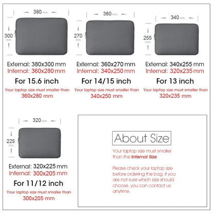 Laptop Sleeve Bag for MacBook & Laptops 13–15.6 Inch