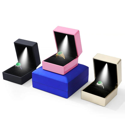 Creative LED Lighting Jewelry Ring Pendant Necklace Bracelet With Light Illumination Jewelry Box Lighted Jewelry Packaging Box