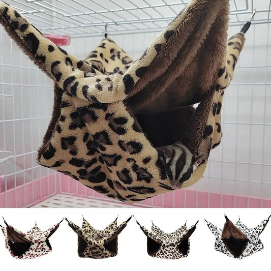 Hammock For Rats Double Thick Plush Warm Bed For Hamster House Nest Sleeping Bag Hanging Tree Beds Pet Rat Squirrel Hamster Nest - Urbizia