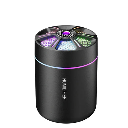 Powerful and Efficient Air Humidifier 180ML Aromatherapy Aroma Diffuser Essential Oil with Colorful Lights for Home Car Bedroom - Urbizia