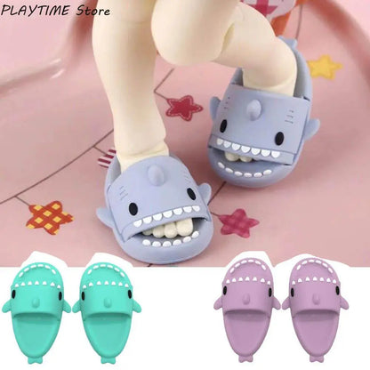 2Pcs 1:12 Dollhouse Miniature Things Cute Summer Slippers Shoes Suit For 1/12 Doll Gsc DOD, Doll Accessories