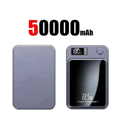 VIVO 500000mAh Magnetic Power Bank PD22.5W Wireless Fast Charging Large Capacity External Battery For iPhone Huawei Samsung