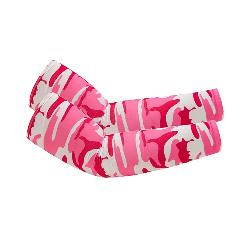 2Pcs Unisex Cooling Arm Sleeves Cover Sports Running UV Sun Protection Outdoor Men Fishing Cycling Quick Dry Arm Warmer