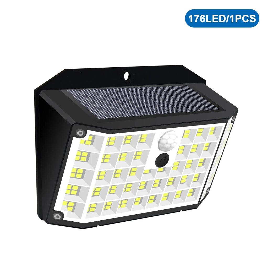 Outdoor Solar Light 468/208/138 LED Outdoor Solar Light LED Solar Security Lights Garden Waterproof 3 Modes Wall Lamp Fence Yard