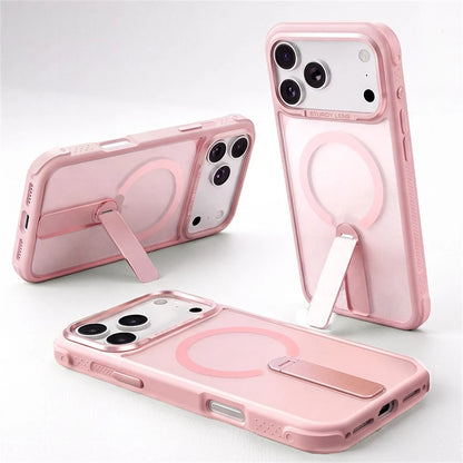 Candy Color Translucent Matte For Magsafe Cover For IPhone 17 16 15 14 13 18 Pro Max Magnetic Charging Bracket Shockproof Cover