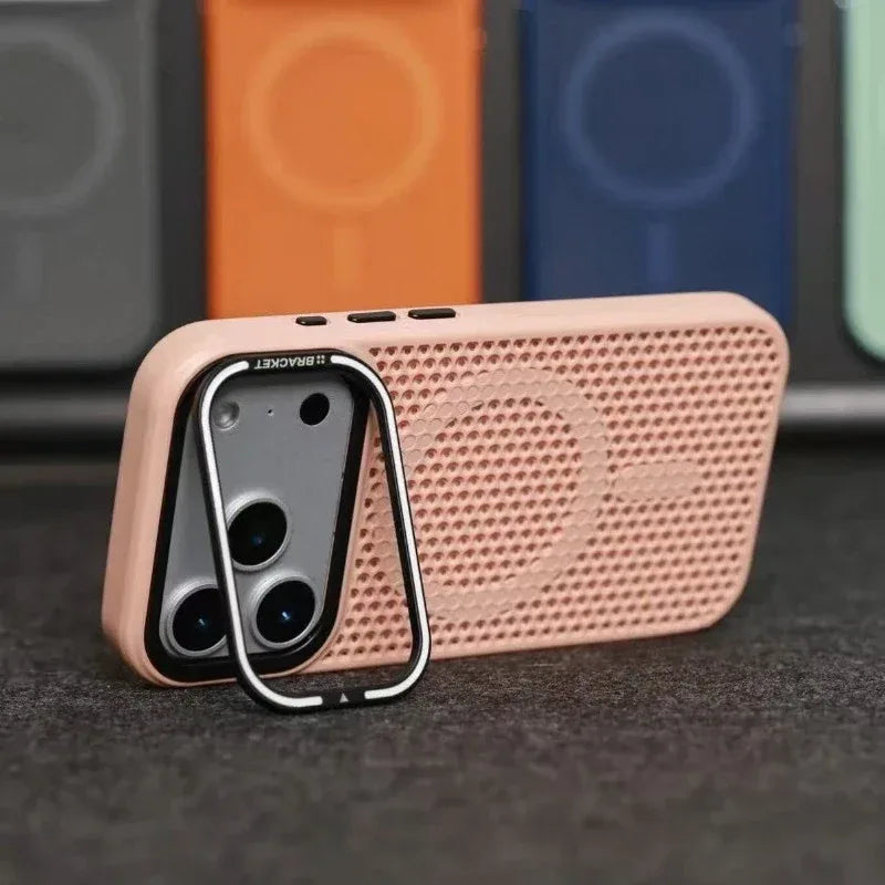 MagSafe Camera Mount Mesh Cooling Shockproof iPhone Case