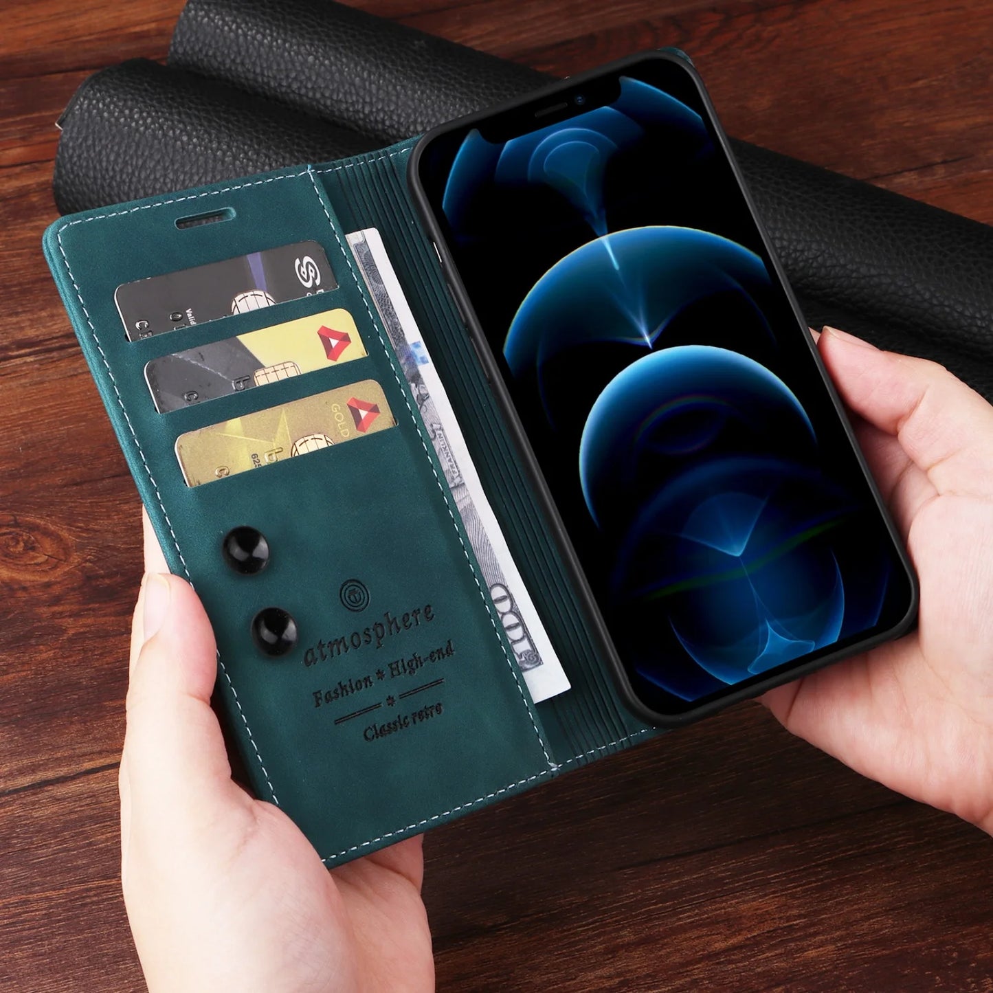 Leather Flip Phone Case For Samsung Galaxy S26 S25 S22 S23 S24 Ultra S10 Plus S20 S21 FE Note 20 Ultra Luxury Wallet Cover