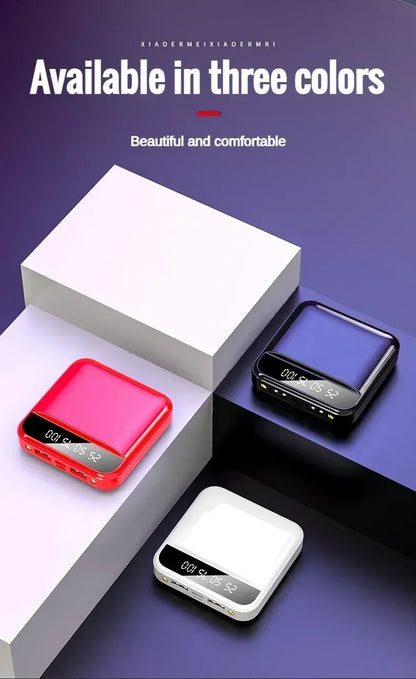 300000mAh Mini Power Bank Portable Charger Mirror Screen LED Digital Powerbank External Battery for iPhone Xiaomi Huawei Samsung