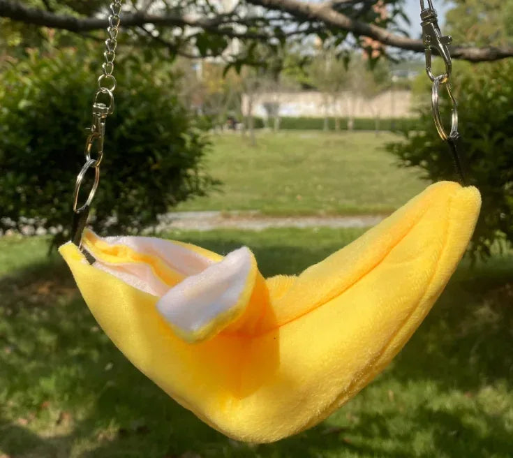 Banana Hamster Bed House Hammock Small Animal Warm Bed House Cage Nest Hamster Accessory for Sugar Glider Hamster Small Bird Pet - Urbizia
