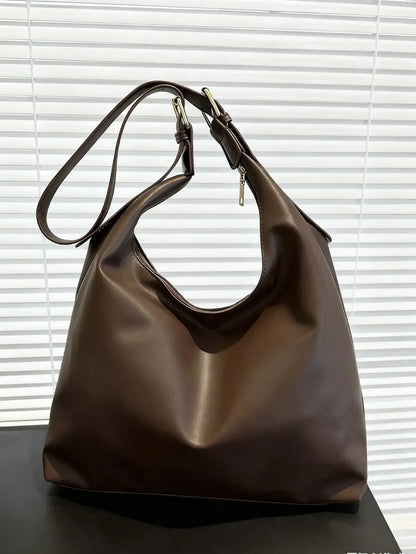 Large Capacity Solid Color Women's Shoulder Bag, Multifunctional Crossbody Bag, Women's Shoulder Tote Bag, Large Capacity Crossbody Tote Bag, Casual Work Bag