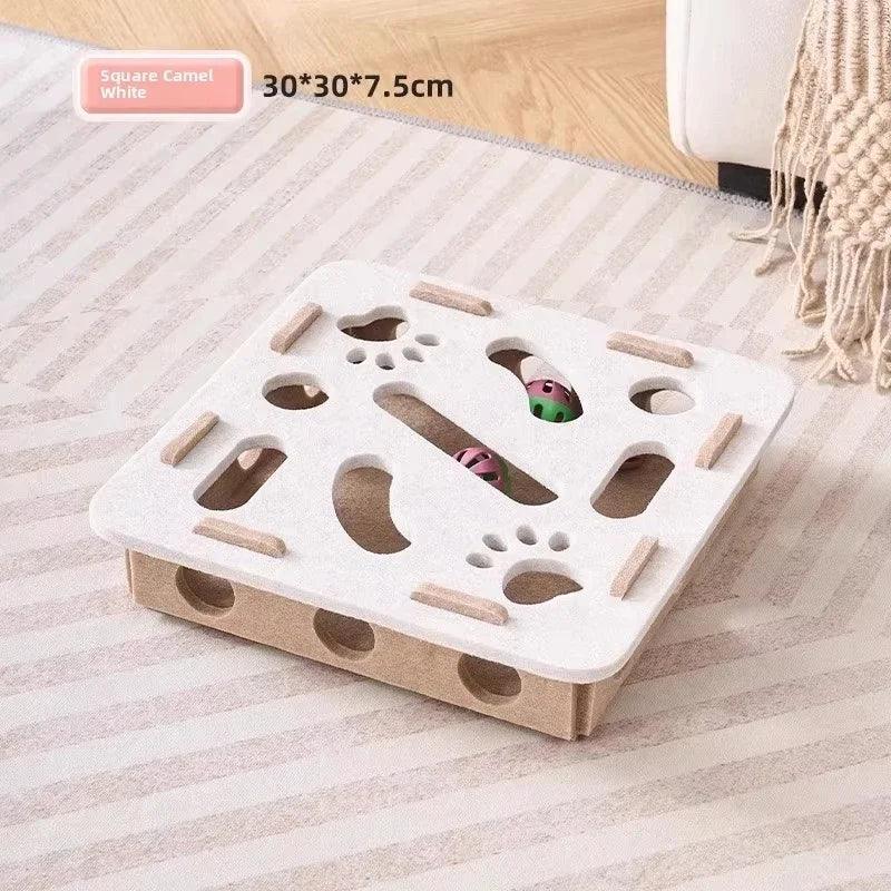 Cat Puzzle Toy Felt Puzzle Box Cat Exercise Toy With Ball Indoor Sports Entertainment Hunting Cat Toys For Indoor Cats - Urbizia