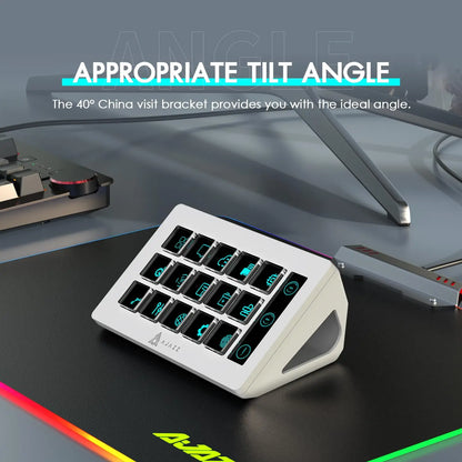 ATTACK SHARK x AJAZZ AKP153 STREAM DECK 15 Customisable Buttons Stream Deck With Versatile Side Screen