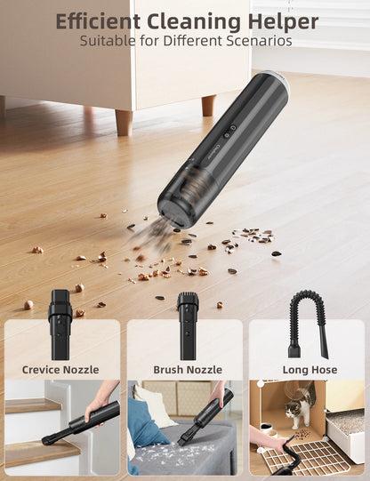 Chuboor Car Vacuum Cleaner 13000Pa Powerful Wireless Cleaner Strong Suction Handheld Car Cleaning Portable Home Appliance