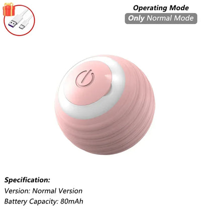 Dog Cat Interactive Ball Toy Automatic Rolling Ball Faux Tail Rechargeable Smart Pet Electric Toy Dog Cat Training Imitate Mouse - Urbizia