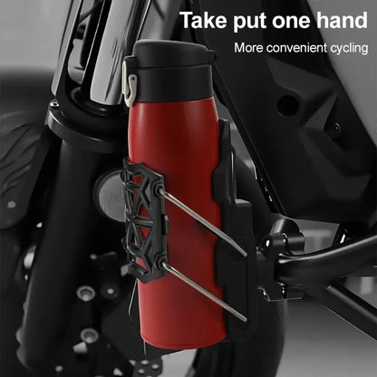 Universal Rotating Cycling Cup Holder for Bikes & Motorcycles No Drilling Required - Adjustable Bicycle Cup Holder for Electric