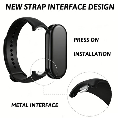 Silicone Strap for Xiaomi Mi Band 10 9 8 Strap NFC Sport Bracelet Wristband pulseira correa Xiaomi Smart Band 10 9 8 Accessories
