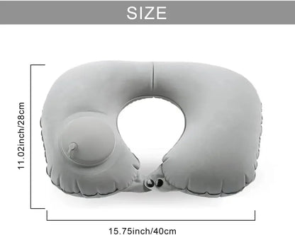 U-Shaped Inflatable Travel Pillow Portable Air Neck Support Cushion Comfortable Sleeping Press to inflate pillow neck pillow