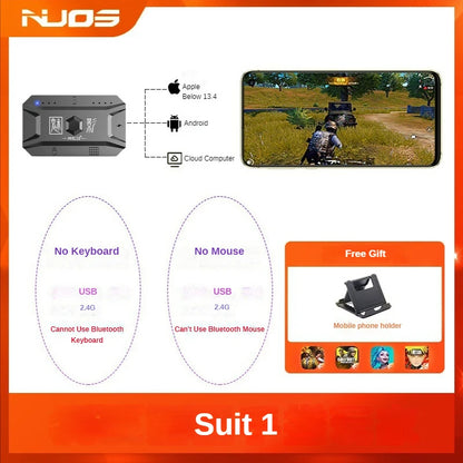 M1 Pro Mobile Phone Game Converter Gaming Keyboard Mouse Controller BT V5.0 Programmable Adapter Support IOS Android System