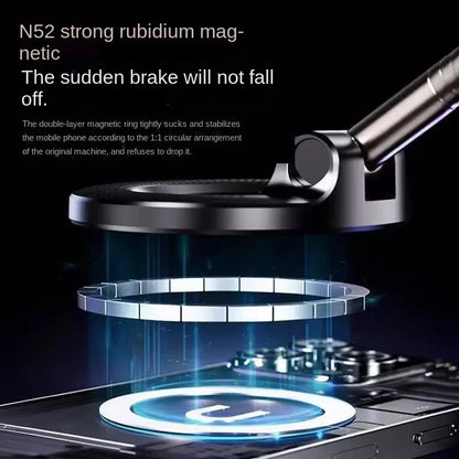 Round Folding Magnetic Car Holder 360 Degree Rotatable Mobile Phone Bracket Mount Strong Magnet Support For iPhone Samsung Stand