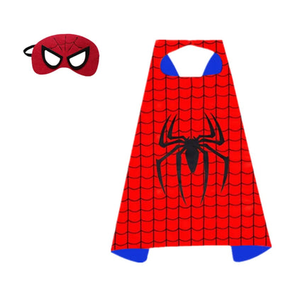 MINISO Superhero Cape – Cartoon Anime Cosplay Costume with Mask for Kids Halloween Birthday Gift