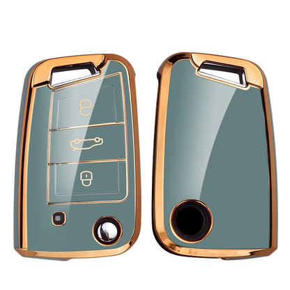 3 4 Buttons TPU Car Key Case Cover Fob For VW Volkswagen Golf 7 MK7 Tiguan MK2 For SEAT Ateca Leon FR 2 Ibiza For Skoda Octavia
