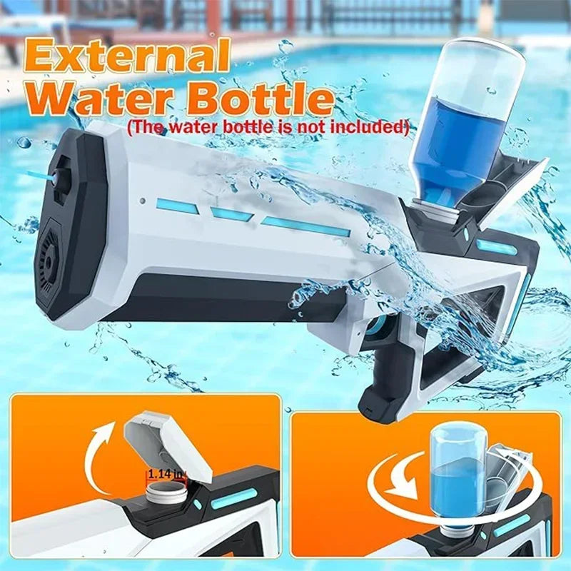Electric Water Guns For Adults Powerful Squirt Automatic Water Suction Water Blasters Summer Outdoor Beach Toy For Boys Kid Gift